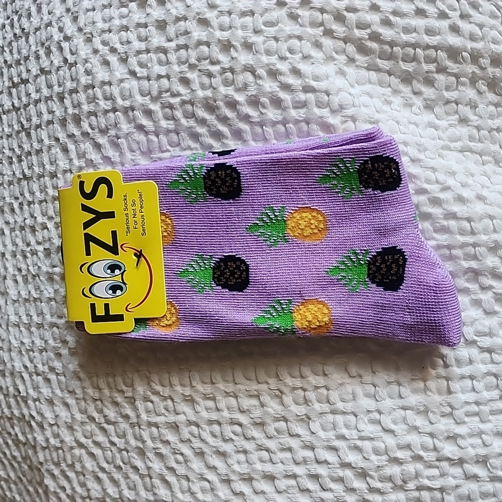 3/$20 Foozy Funny Pineapple Socks!
